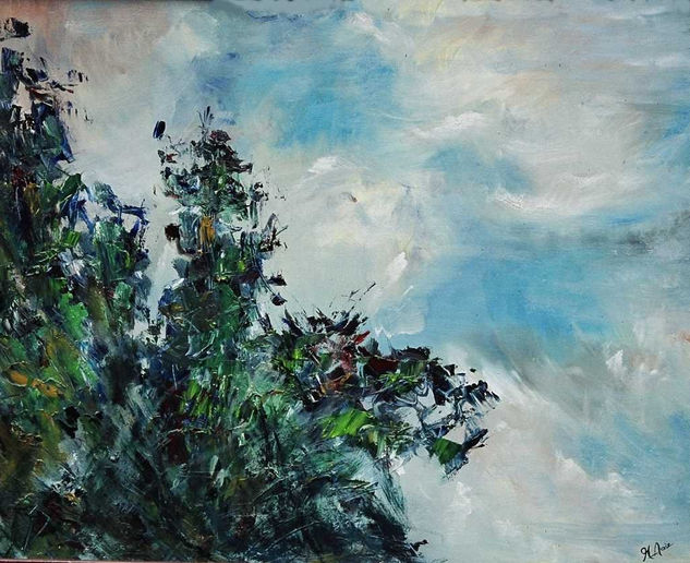 ARBOL Y CIELO Oil Canvas Landscaping