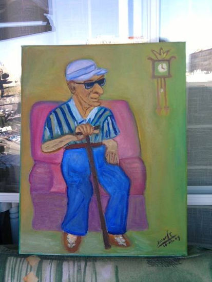 55-ESPERANDO Oil Canvas Figure Painting