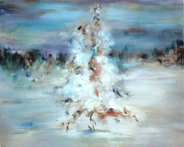 ARBOL Y NIEVE Oil Canvas Landscaping