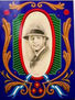 Retrato de Gardel con fileteado