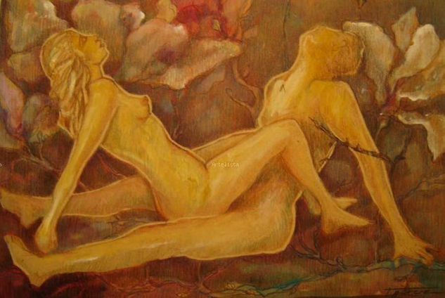 amantes mariposa Acrylic Panel Nude Paintings