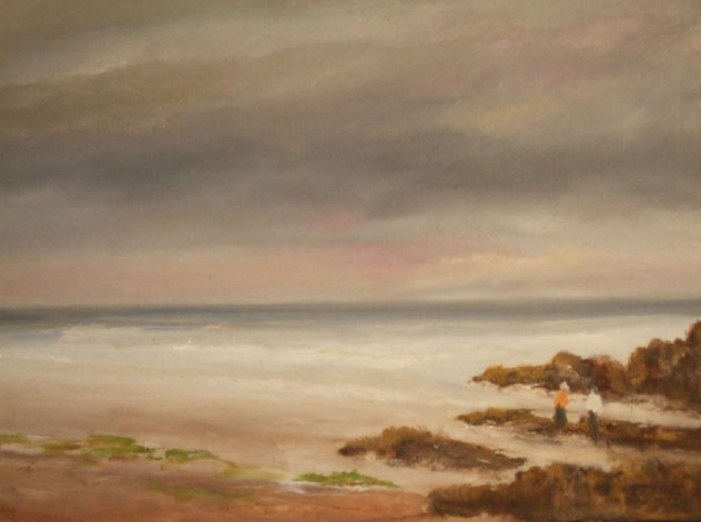 Playa en el Cantábrico 38x55 cm