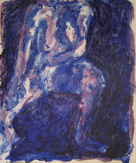 Desnudo_azul 2003 Oil Canvas Figure Painting