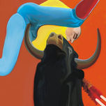 Serie "De toros y otras capas". Pintura digital en torno al mundo de los toros. "Cauno tieuna visión de la corrida". thumbnail 1