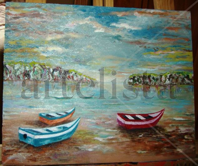 En calma Oil Canvas Marine Painting