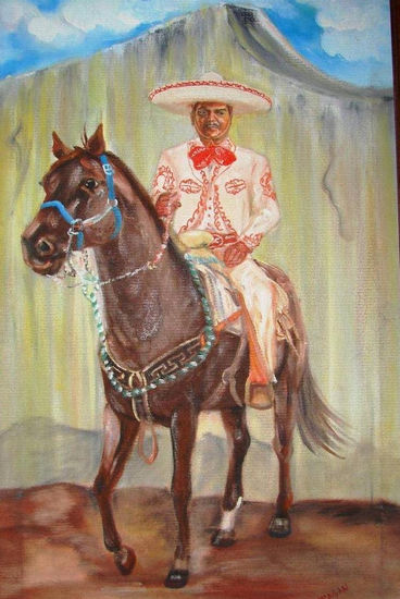 retrato charro Óleo Lienzo Retrato