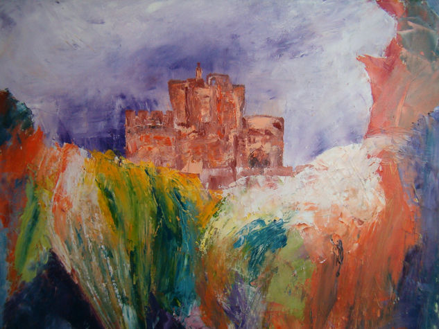 Castillo de la Mota Oil Canvas Landscaping