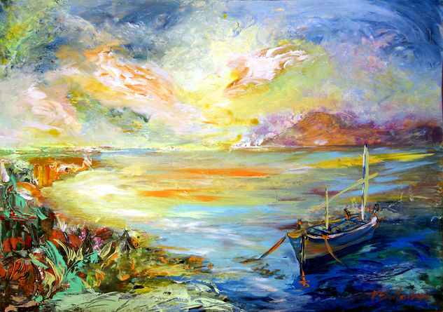 atardecer Oil Canvas Landscaping