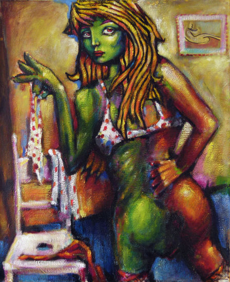 Martirio Oil Canvas Figure Painting