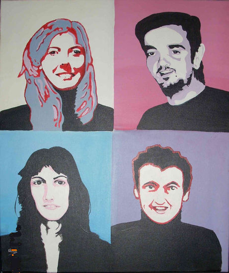 amigos Acrylic Canvas Portrait