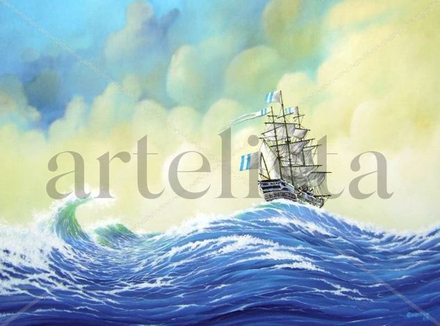 Alto mar Oil Canvas Marine Painting