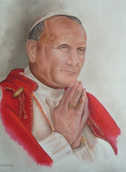 Papa Juan Pablo II Óleo Lienzo Retrato