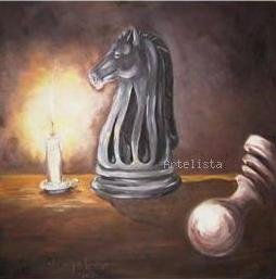 JAQUE MATE Oil Canvas Animals