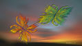 MARIPOSAS AL ATARDECER