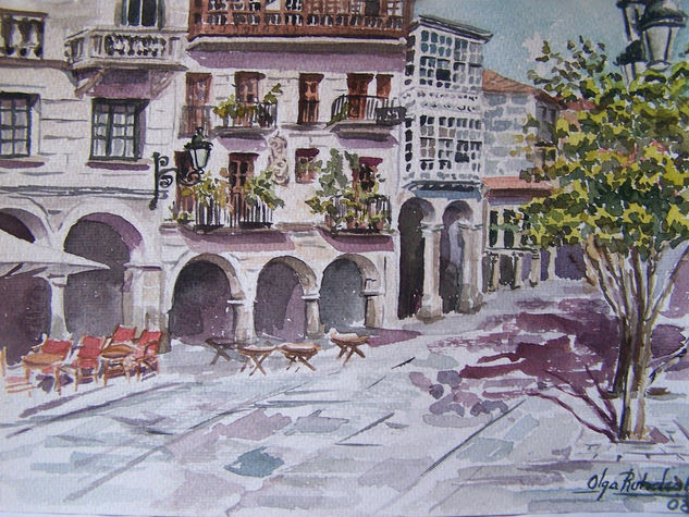 los Soportales, Pontevedra Watercolour Paper Landscaping