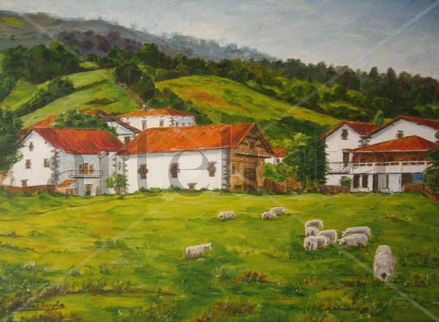 Valle de Baztán. Navarra. Oil Canvas Landscaping