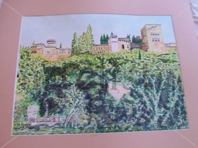 vista de la alhambra Watercolour Paper Landscaping