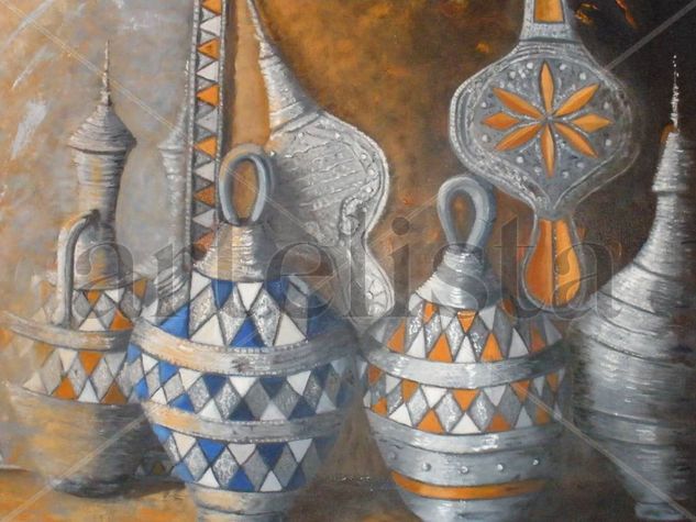 Zoco Marrakech 1 Oil Canvas Still Life Paintings