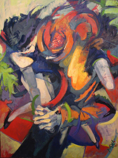 Tango. Óleo Lienzo Figura