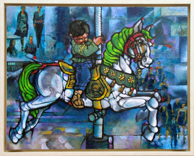 Caballito mío Acrylic Canvas Landscaping