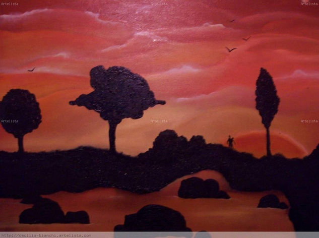 Luna Roja Oil Canvas Landscaping