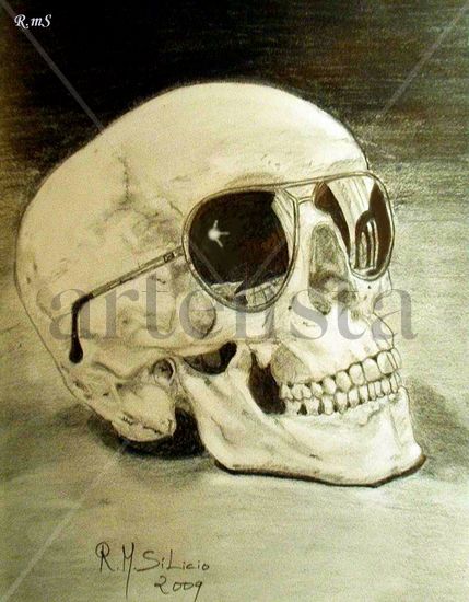 Calavera y gafas... Pencil