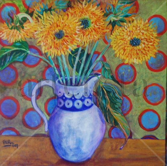 Girasoles Oil Canvas Still Life Paintings