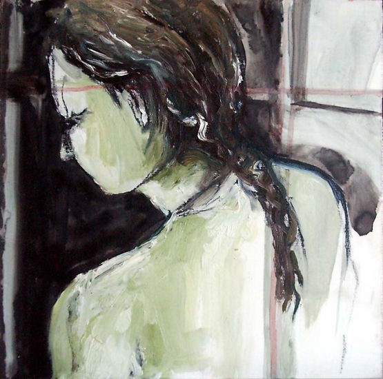 Reflejos Mixed media Panel Figure Painting