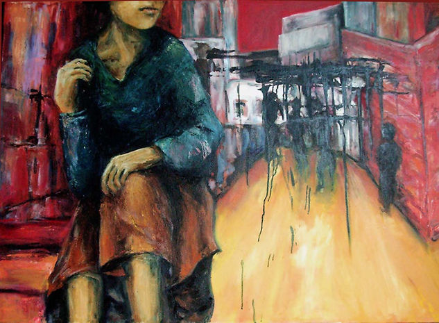 Prisión social Oil Canvas