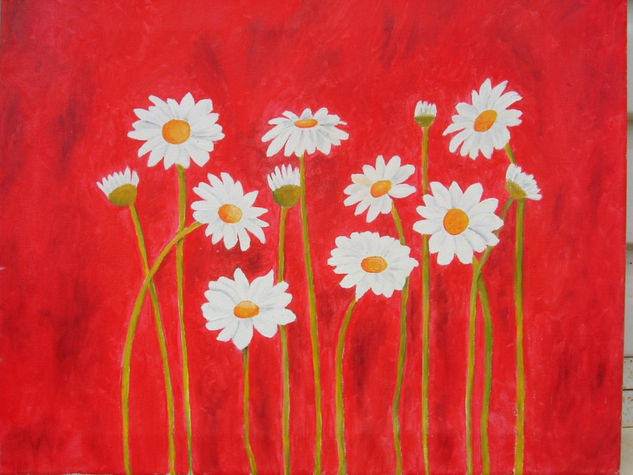 Margaritas Oil Canvas Floral Painting