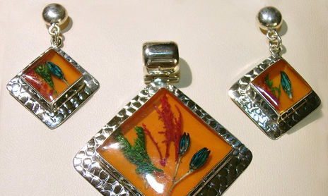 PLATA Y FLORES SECAS