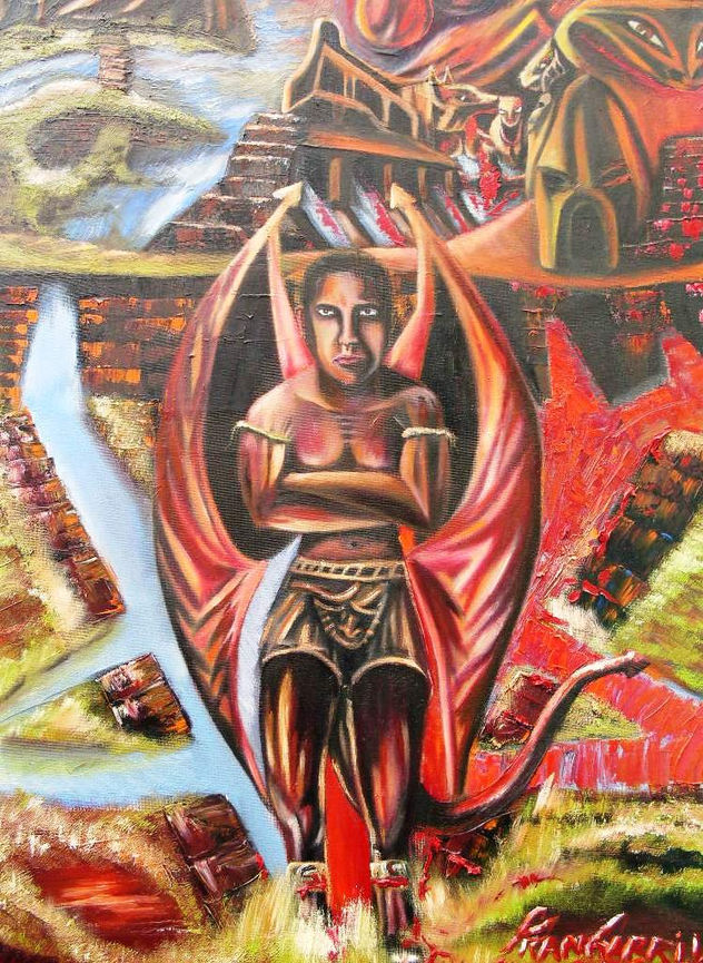 Dos mundos cuatro elementos auto retrato esto fue antes de conoser a Jesucristo