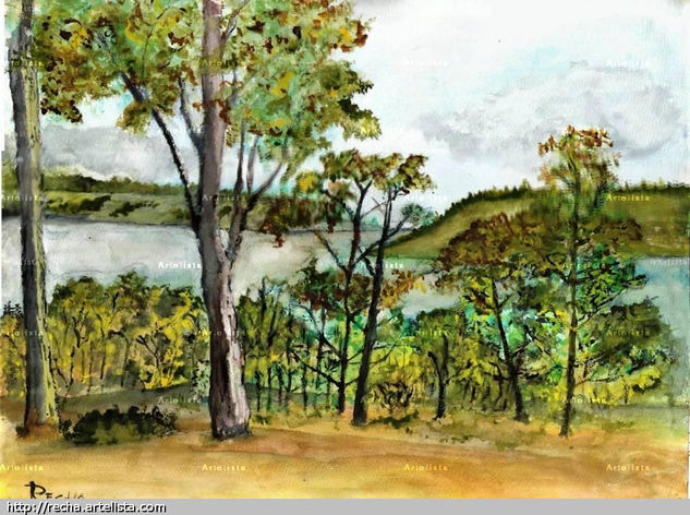 PANTANO DE CIJARA Oil Canvas Landscaping