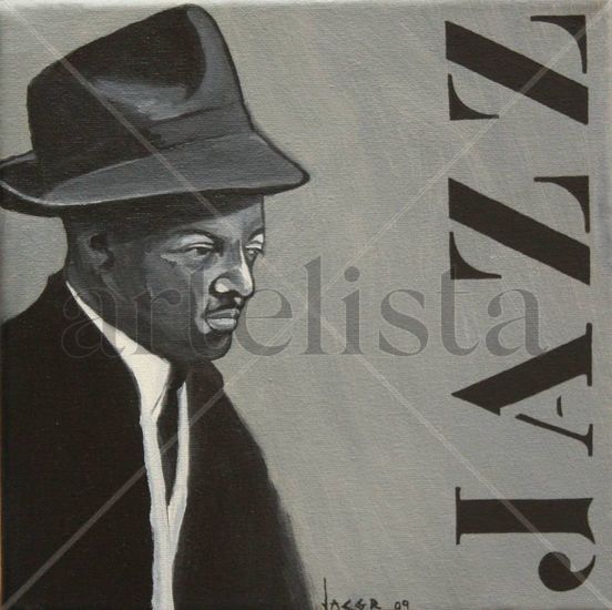 Coleman Hawkins Óleo Lienzo Figura