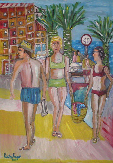 benidorm 1966 Oil Canvas Landscaping