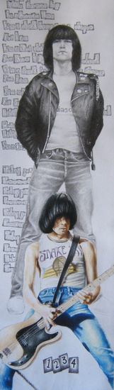 Dee Dee Rmone (De la serie The Ramones) Charcoal