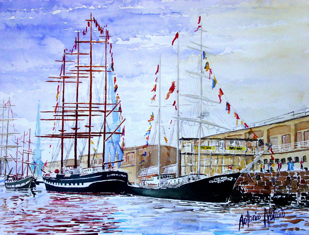 cutty sark (SOLD) Watercolour Paper Marine Painting