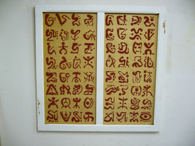 ESCRITURA SOBRE MADERA ENMARCADA