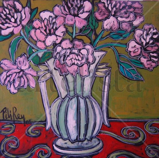 Pink peonies Oil Canvas Floral Painting