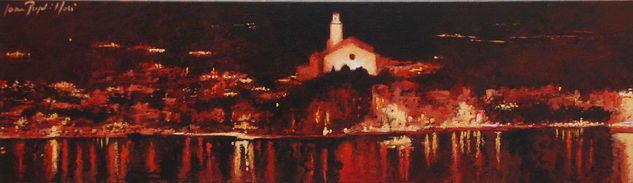 CADAQUÉS DE NIT Acrylic Canvas Landscaping