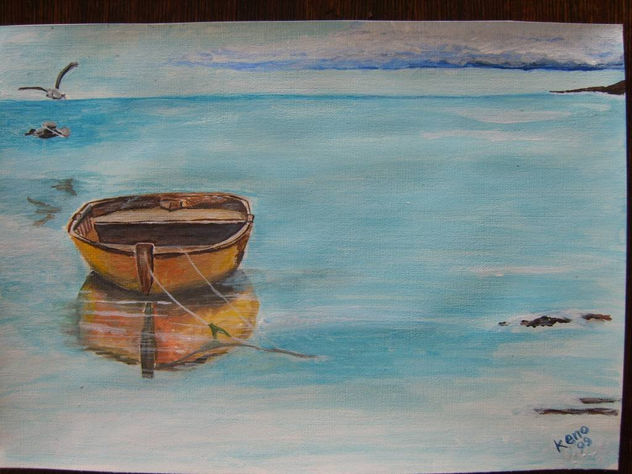 bote solitario - obra vendida