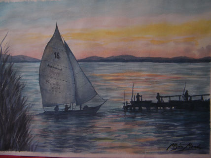 Atardecer en el lago