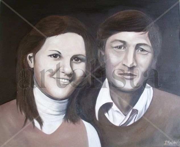 MIS PADRES Óleo Lienzo Retrato