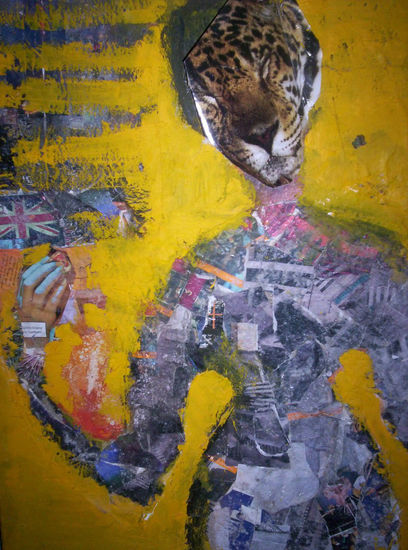 Tiger s face ghost Media Mixta Lienzo Retrato