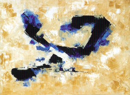 Ocre sobre blau