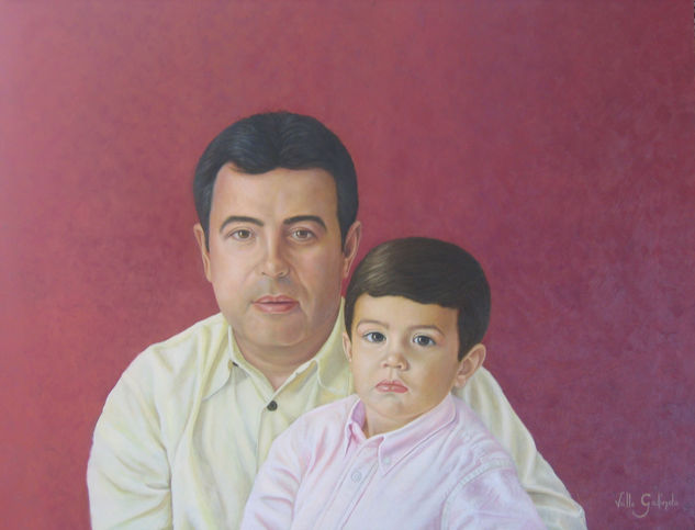 Retrato de Javier y Javi Oil Canvas Landscaping