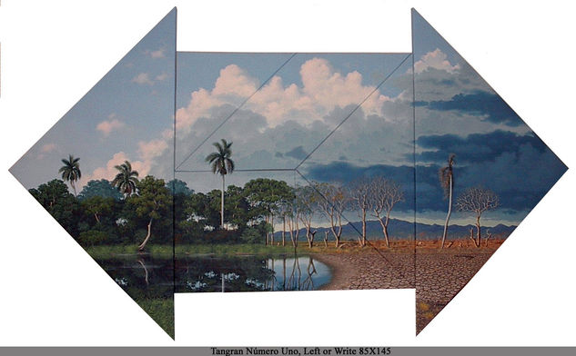 tangram#1 ´´left o right´´ Oil Canvas Landscaping