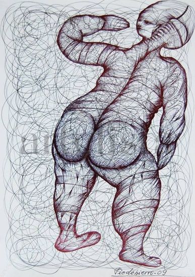 Desnudo sin miedos. Mixed Media