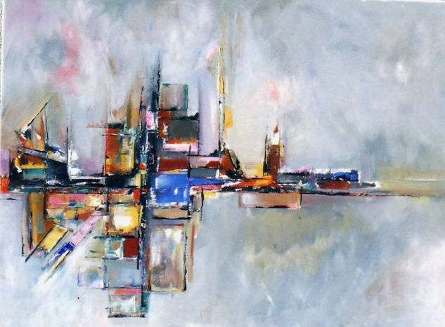 ciudad Oil Canvas Marine Painting