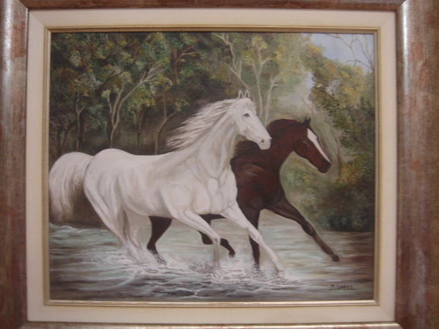 Caballos Oil Canvas Landscaping